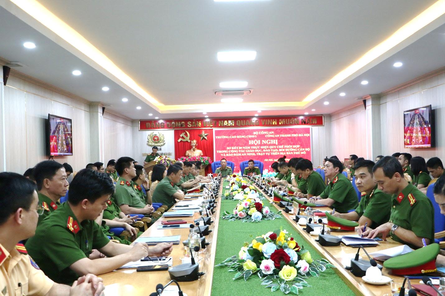 Sơ kết 05 năm thực hiện Quy chế phối hợp giữa Trường Cao đẳng Cảnh sát nhân dân I với Công an thành phố Hà Nội