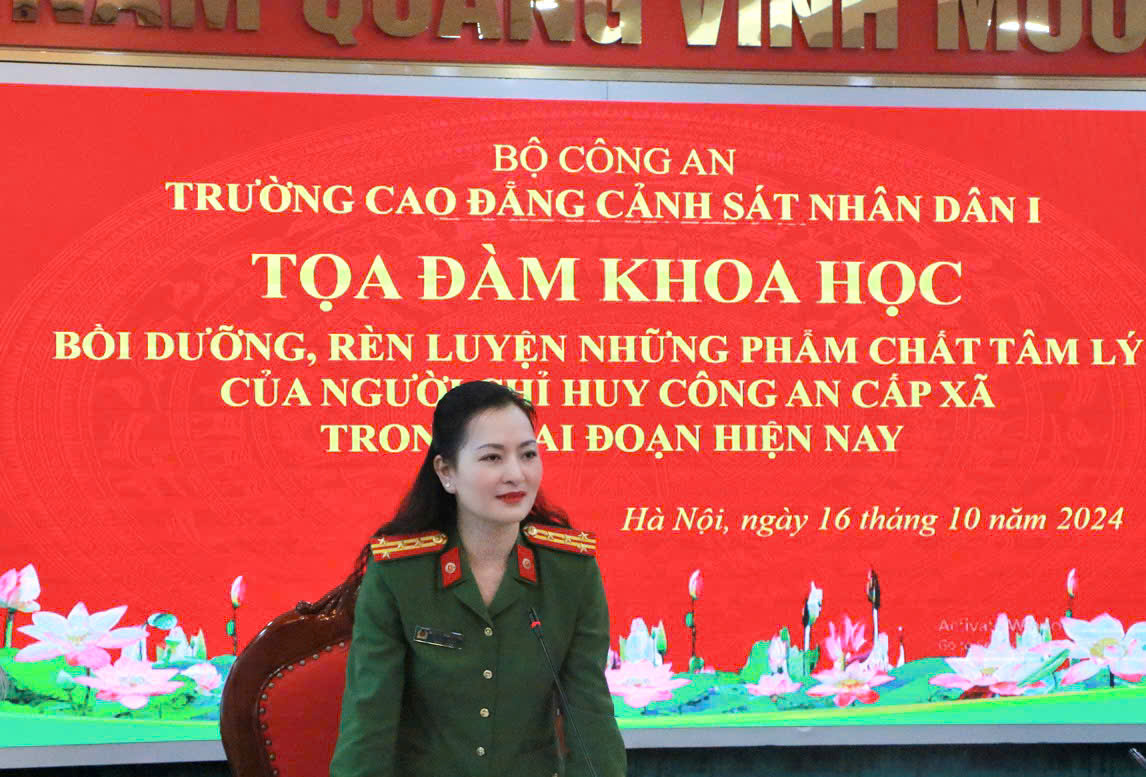 Tọa đàm Khoa học: “Bồi dưỡng, rèn luyện những phẩm chất tâm lý của người chỉ huy Công an cấp xã trong giai đoạn hiện nay”